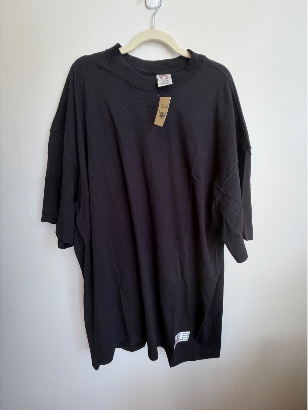 DAC Athletic Club Big and Tall Man 3XLT Black T-Shirt 100% Combed Cotton